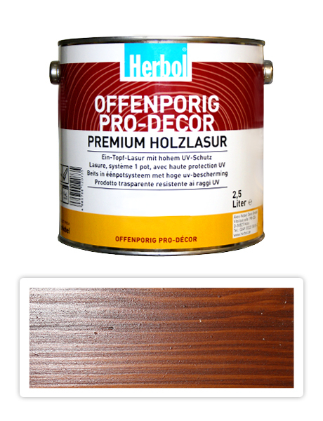 HERBOL Offenporig Pro Decor - univerzálna lazúra na drevo 2.5 l Teak 8406