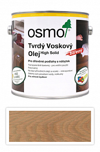 OSMO Tvrdý voskový olej farebný pre interiéry 2.5 l Svetlo sivý 3067
