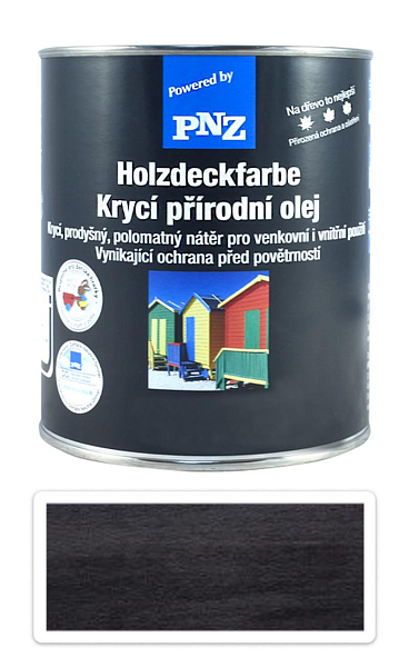 PNZ Krycí prírodný olej 0.75 l Schwarzgrau / Čiernošedá