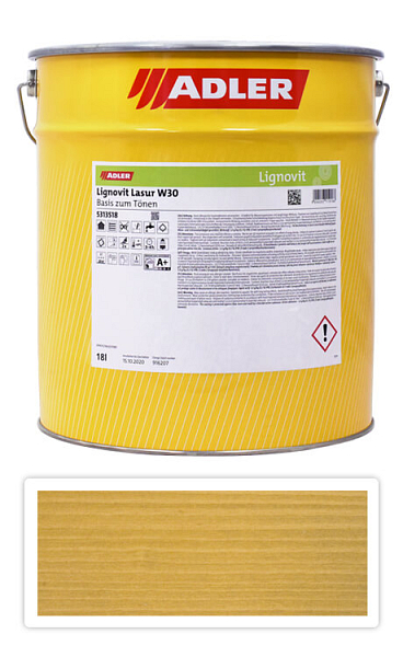 ADLER Lignovit Lasur - vodou riediteľná lazúra na drevo v exteriéri 22 l Dub
