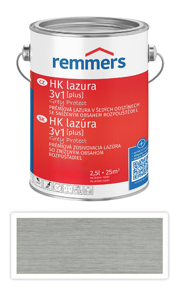 REMMERS HK lazúra Grey Protect Plus - ochranná lazúra na drevo pre exteriér 2.5 l Platinová sivá