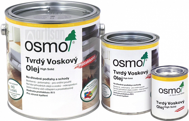 OSMO Tvrdý voskový olej Protišmykový - veľkosť balenia 0.125 l, 0.75 l, 2.5 l