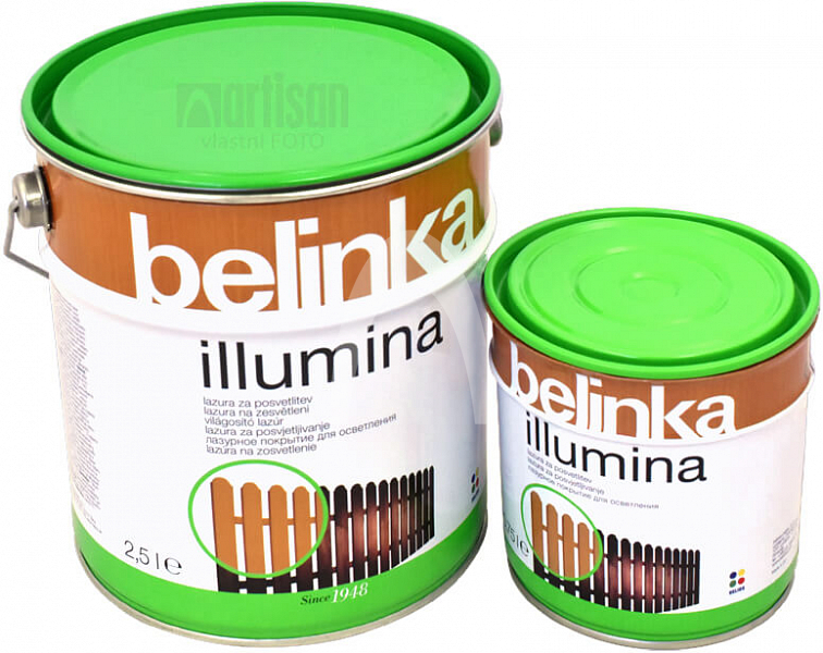 BELINKA Illumina - zosvetľovacia lazúra v objeme 0.75 l a 2.5 l