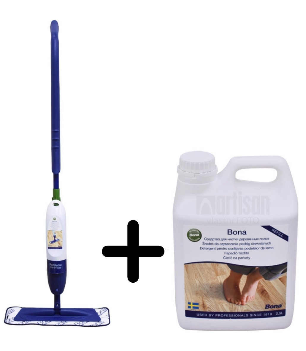 BONA Spray Mop na drevené podlahy + čistič 2.5 l ZADARMO