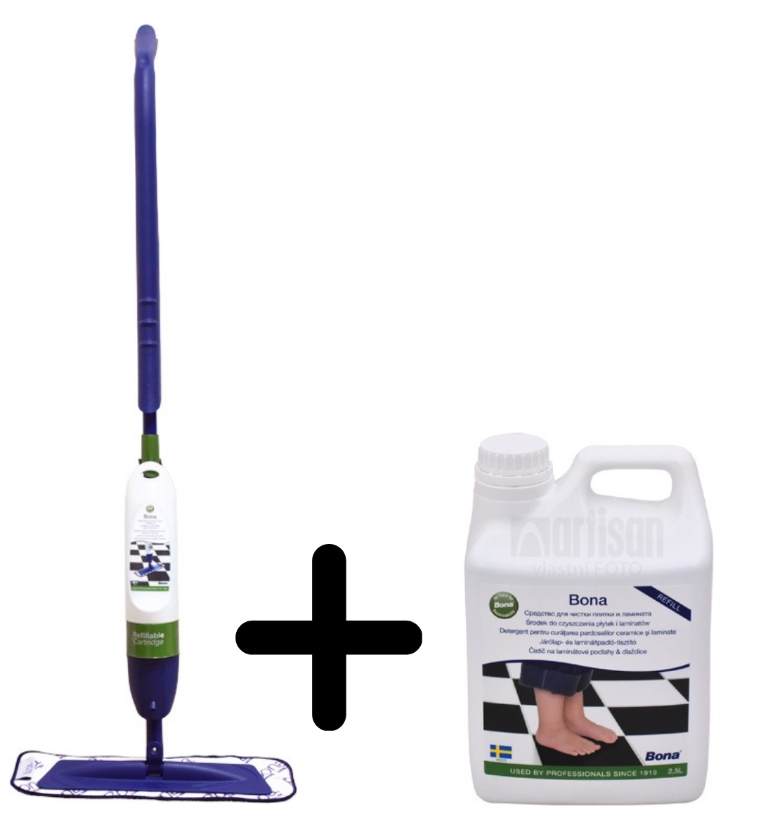 BONA Spray Mop na laminátové podlahy a dlaždice + čistič 2.5l ZADARMO