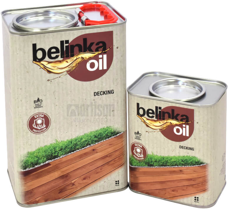  Belinka Oil Decking - terasový olej v objeme 0.75 l a 2,5 l