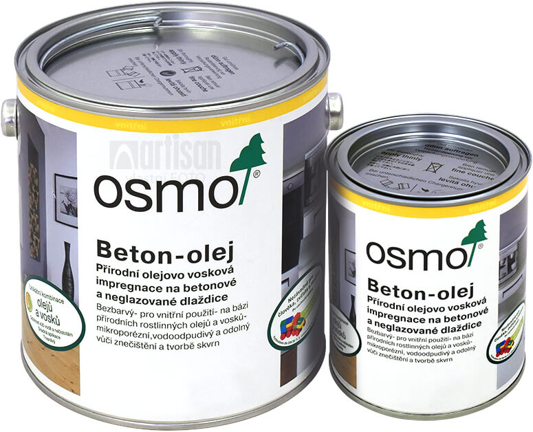 OSMO Betón olej v balení 0.75 l a 2.5 l