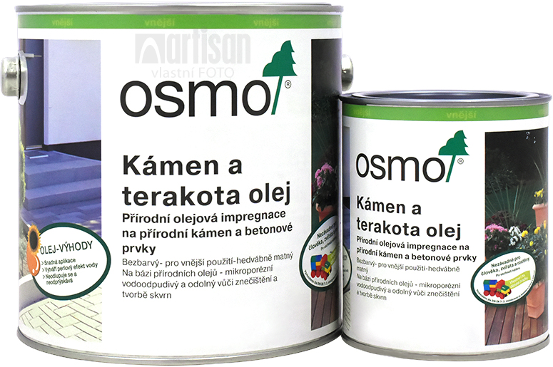 OSMO Kameň a terakota olej v balení 0.75 l a 2,5 l