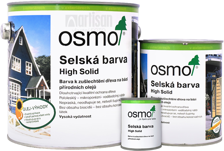 OSMO Sedliacka farba v balení 0.75 l, 0.125 l a 2,5 l