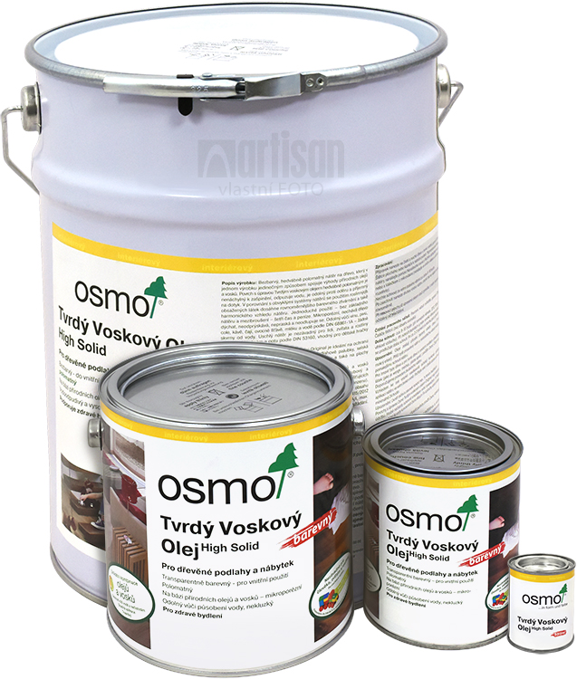 OSMO Tvrdý voskový olej farebný - veľkosť balenia 0.005 l, 0.125 l, 0.75 l, 2.5 l a 10 l
