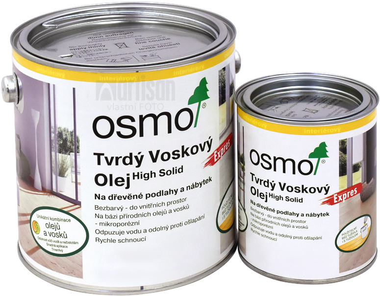 OSMO Tvrdý voskový olej Express - balenie 0.75 l a 2.5 l