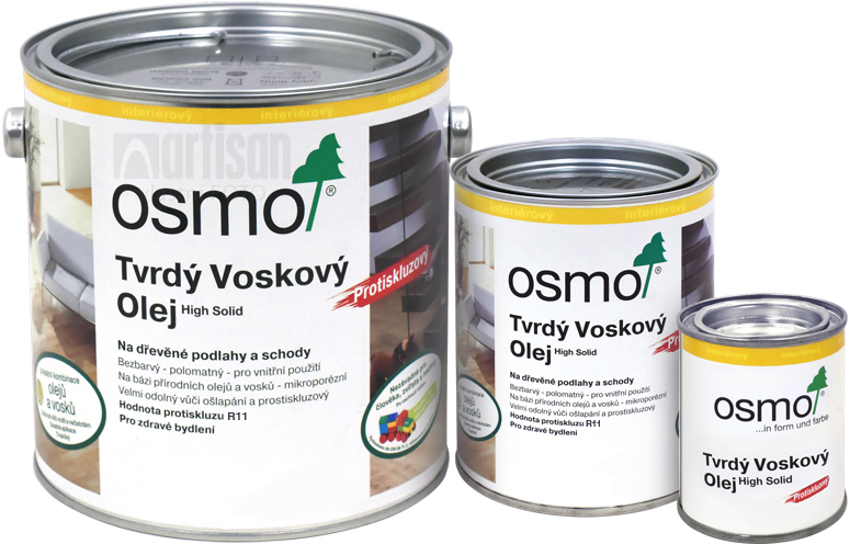 OSMO Tvrdý voskový olej protišmykový - balenie 0.125 l, 0.75 l a 2,5 l