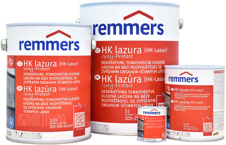 REMMERS HK Lazúra Grey Protect - veľkosť balenia 0.100 l 0.75 l, 2.5 l a 5 l