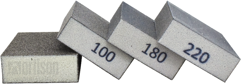 SPOKAR - štvorstranná brúsna špongia zrno - 60, 100, 180, 220