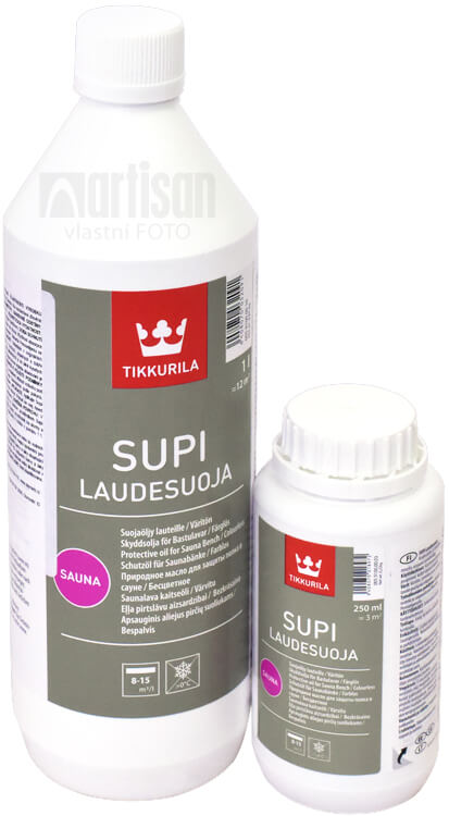 TIKKURILA Supi bench protection - údržbový olej na saunové lavičky v objeme 0.250 l a 1 l