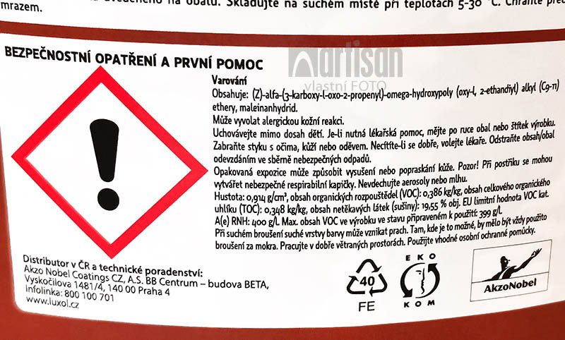 LUXOL Originál - dekoratívna tenkovrstvová lazúra na drevo 10 l Eben
