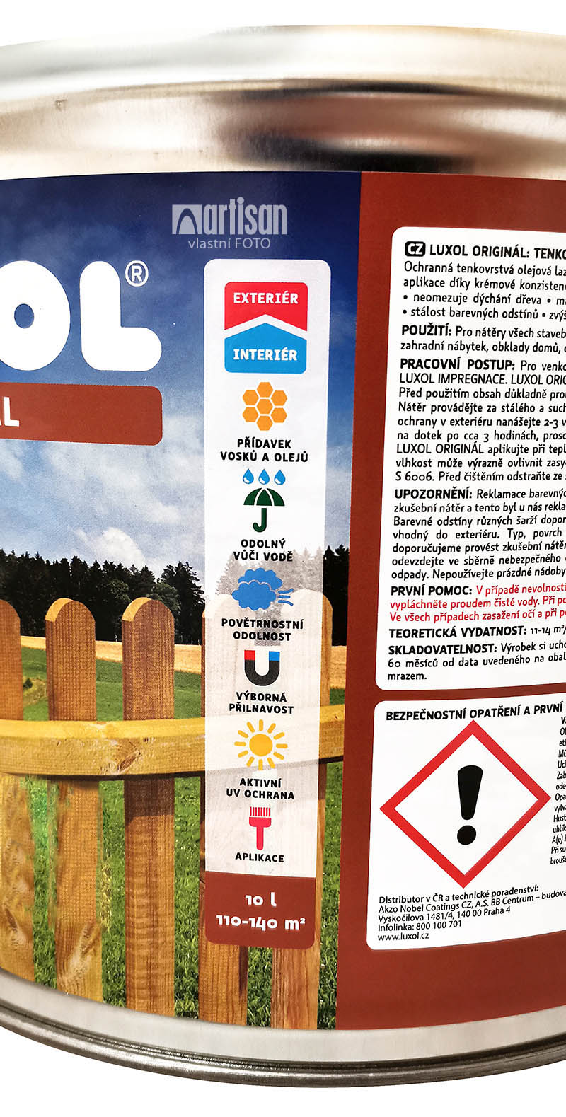 LUXOL Originál - dekoratívna tenkovrstvová lazúra na drevo 10 l Eben