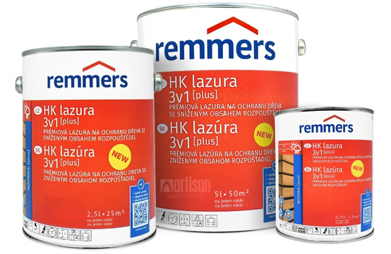REMMERS HK lazúra 3v1 Plus - ochranná lazúra na drevo pre exteriér 0.75 l Gaštan