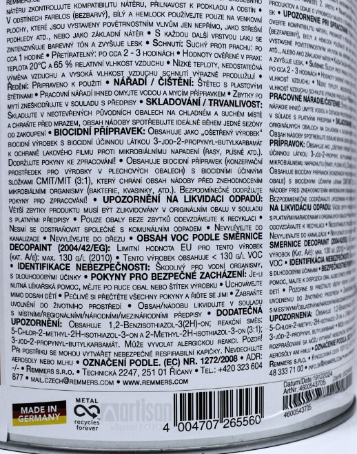 REMMERS HK lazúra 3v1 Plus - ochranná lazúra na drevo pre exteriér 5 l Biela