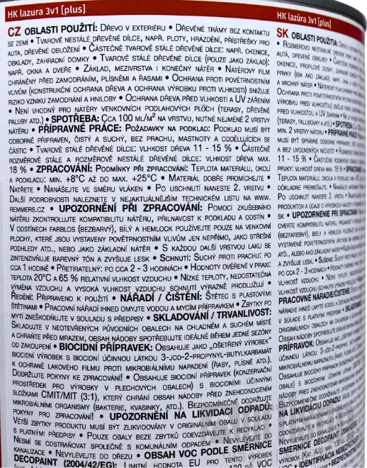 REMMERS HK lazúra 3v1 Plus - ochranná lazúra na drevo pre exteriér 5 l Eben