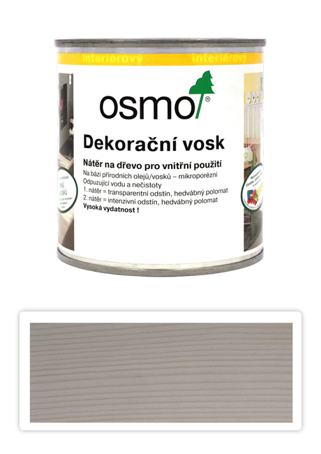 OSMO Dekoračný vosk transparentný 0.375 l Biely 3111