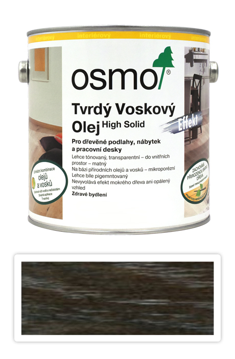OSMO Tvrdý voskový olej Efekt pre interiéry 2.5 l Strieborný 3091
