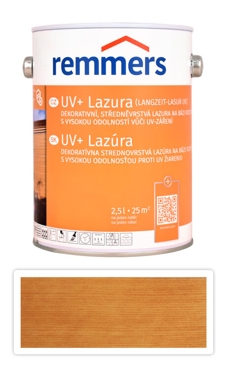 REMMERS UV+ Lazúra - dekoratívna lazúra na drevo 2.5 l Pínia