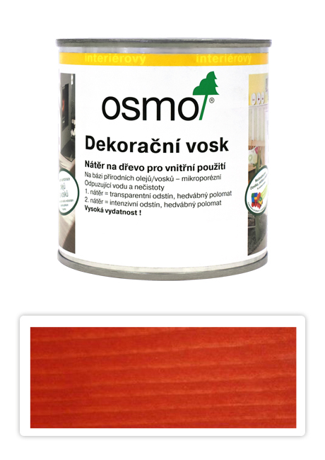 OSMO Dekoračný vosk intenzívne odtiene 0.375 l Červený 3104 