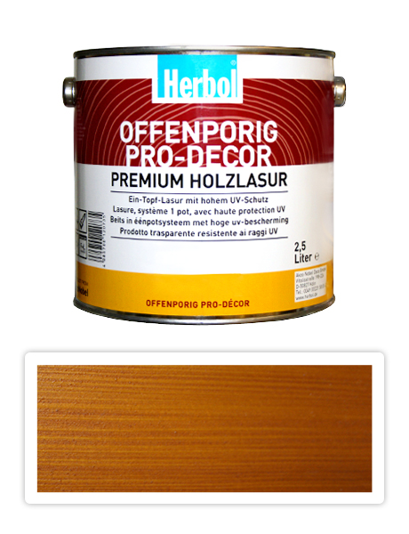 HERBOL Offenporig Pro Decor - univerzálna lazúra na drevo 2.5 l Pínia 1400