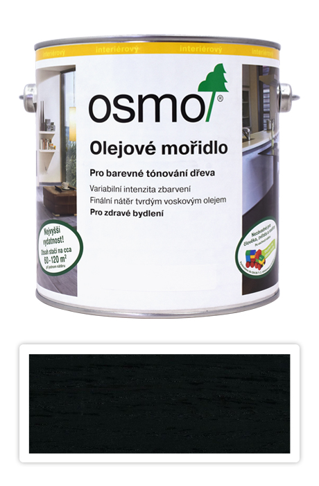 OSMO Olejové moridlo 2.5 l Čierna 3590