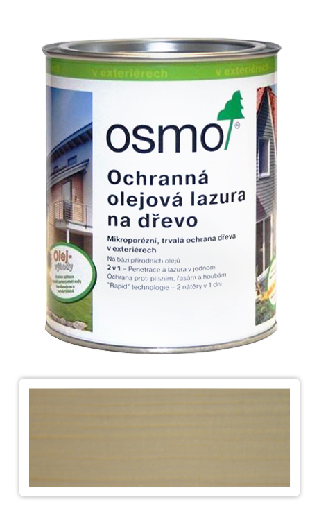 OSMO Ochranná olejová lazúra 0.75 l Perleťovo sivá 906