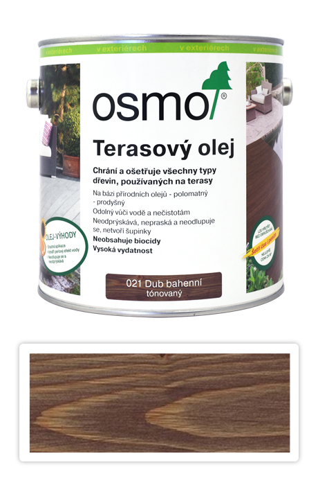 OSMO Špeciálny olej na terasy 2.5 l Dub bahenný 021