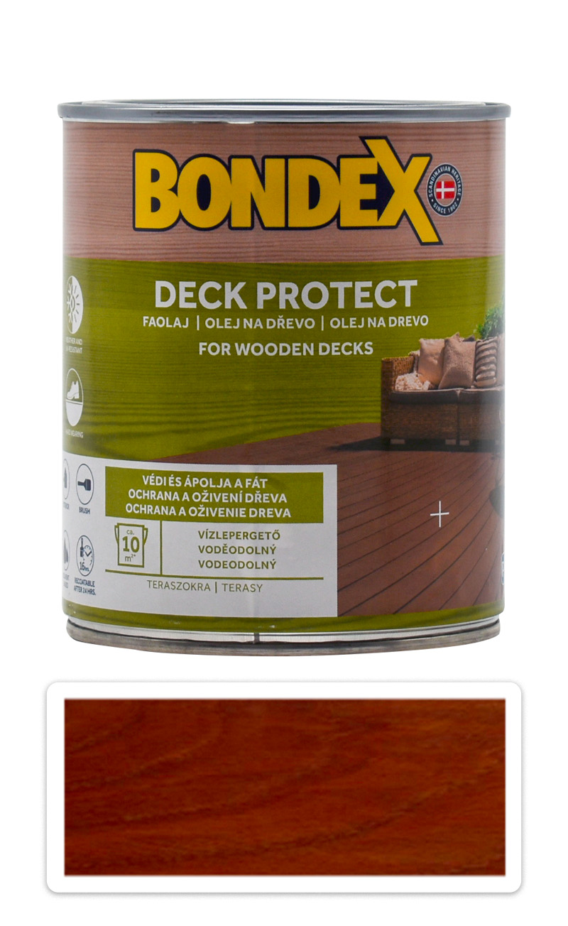BONDEX Deck Protect - ochranný syntetický olej na drevo v exteriéri  0.75 l Červený mahagón