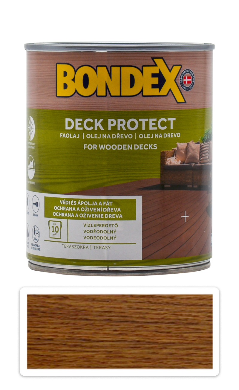 BONDEX Deck Protect - ochranný syntetický olej na drevo v exteriéri 0.75 l Dub