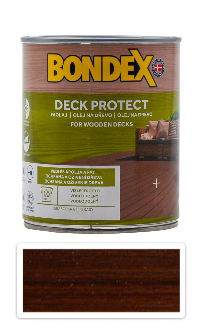 BONDEX Deck Protect - ochranný syntetický olej na drevo v exteriéri 0.75 l Palisander