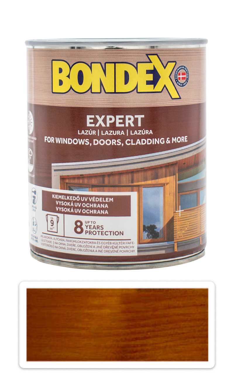 BONDEX Expert - silnovrstvová syntetická lazúra na drevo v exteriéri 0.75 l Teak 905