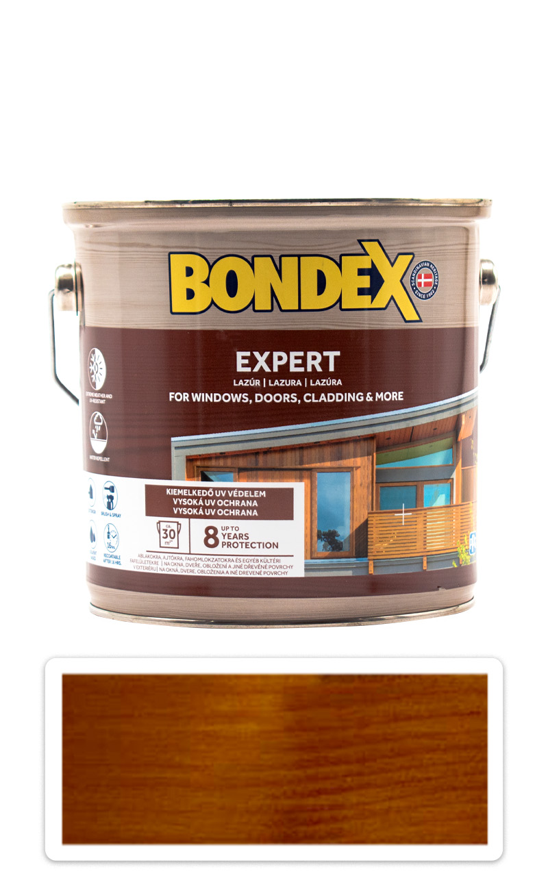 BONDEX Expert - silnovrstvová syntetická lazúra na drevo v exteriéri 2.5 l Teak 905