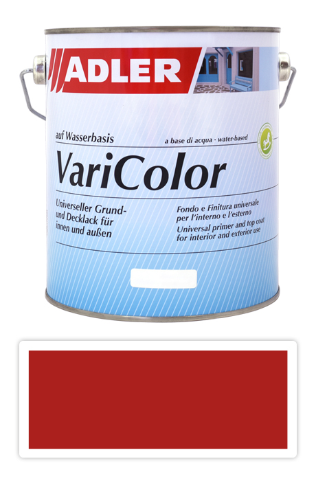 ADLER Varicolor - vodou riediteľná krycia farba univerzál 2.5 l Feuerrot / Ohnivo červená  RAL 3000