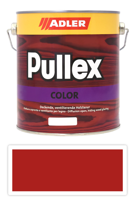 ADLER Pullex Color - krycia farba na drevo 2.5 l Feuerrot / Ohnivo červená  RAL 3000