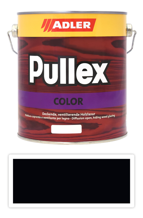 ADLER Pullex Color - krycia farba na drevo 2.5 l Tiefschwarz / Čierna RAL 9005