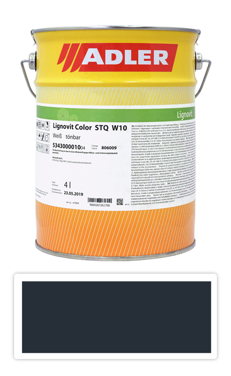 ADLER Lignovit Color - vodou riediteľná krycia farba 4 l Anthrazitgrau / Antracitovo sivá RAL 7016