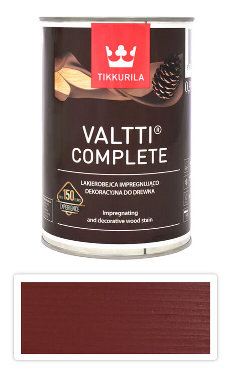 TIKKURILA Valtti Complete - matná tenkovrstvová lazúra s ochranou proti UV žiareniu 0.9 l Varvikko 5058