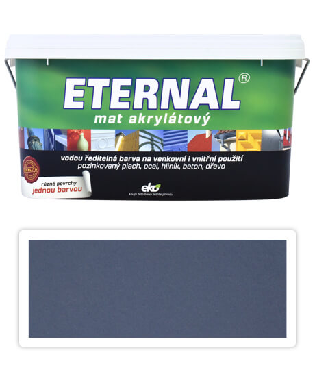 ETERNAL Mat akrylátový - vodouriediteľná farba 5 l Antracit 04