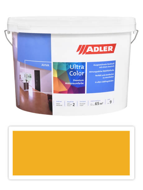 Adler Aviva Ultra Color - maliarska farba na steny v interiéri 9 l Goldrute AS 07/5