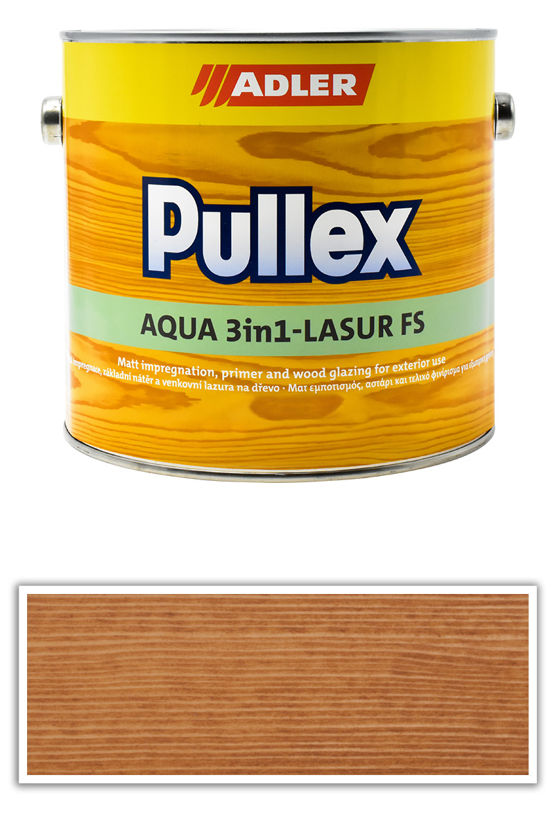ADLER Pullex Aqua 3in1-Lasur FS - tenkovrstvová matná lazúra na drevo v exteriéri 2.5 l Smrekovec