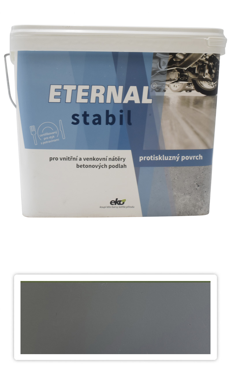 ETERNAL Stabil - vodou riediteľná farba na betónové podlahy 10 l Sivá 04