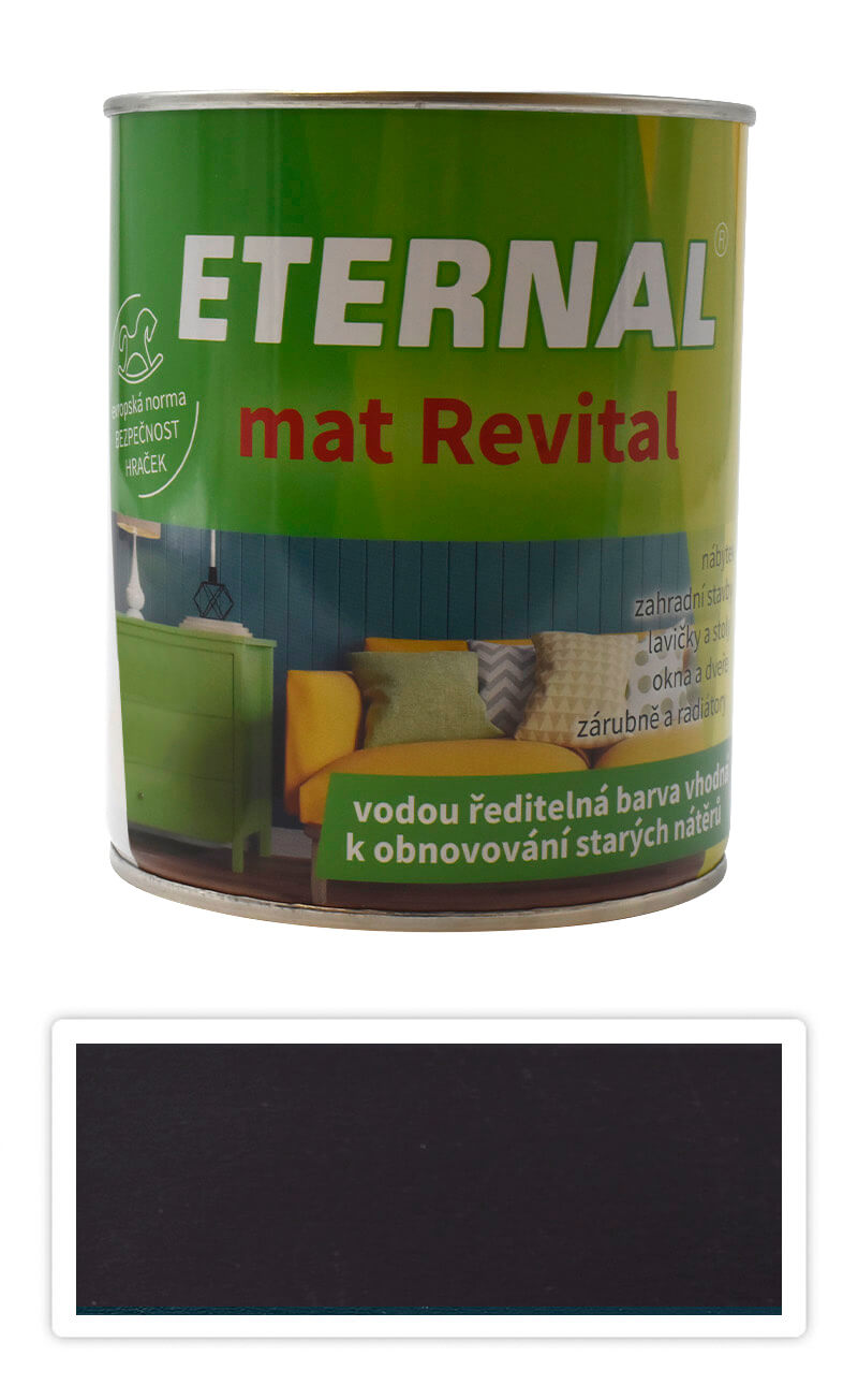 ETERNAL mat Revital - univerzálna vodou riediteľná akrylátová farba 0.7 l Červenohnedá 207