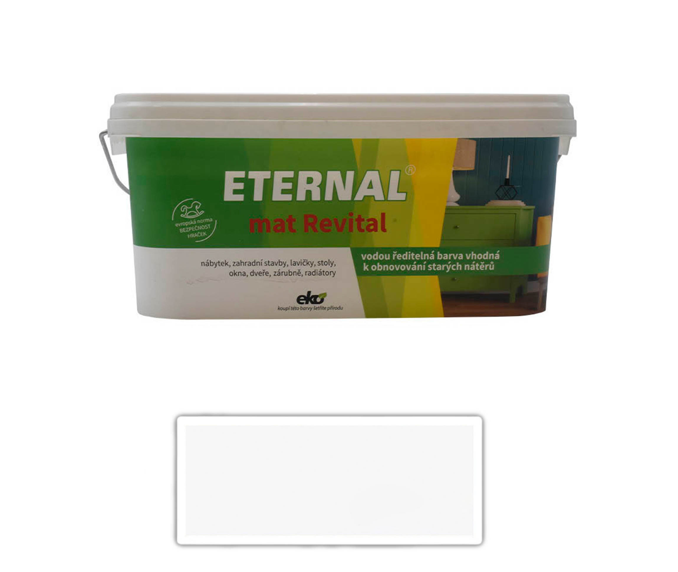 ETERNAL mat Revital - univerzálna vodou riediteľná akrylátová farba 2.8 l Biela RAL 9003