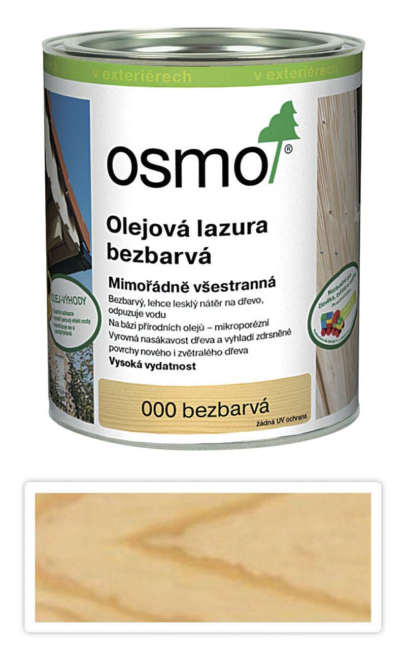 OSMO Olejová lazúra 2.5 l Bezfarebná 000