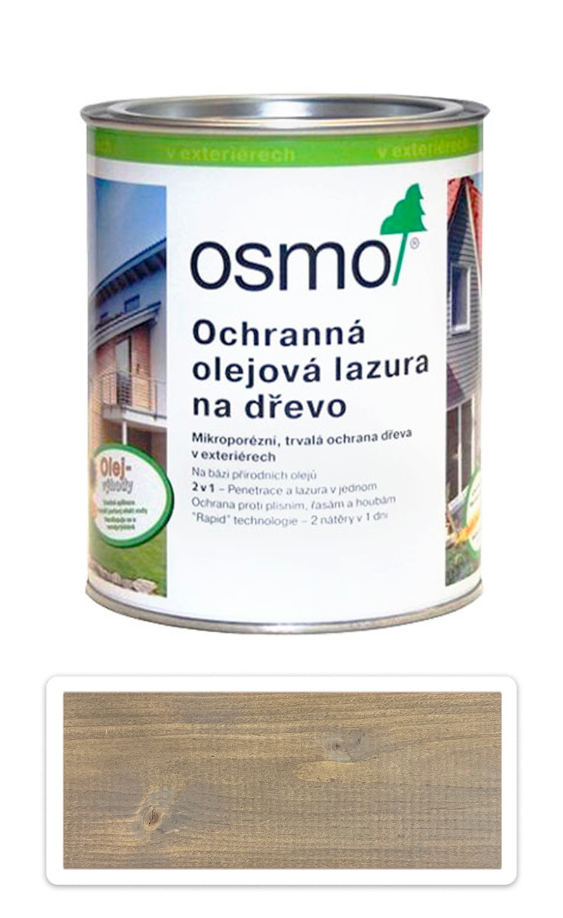 OSMO Ochranná olejová lazúra 0.75 l Šedá kôra 726 